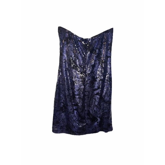 Ruby Rox Blue/black sequin strapless mini dress Juniors XL - Picture 2 of 6